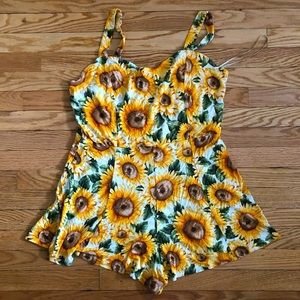 sunflower romper, 2X